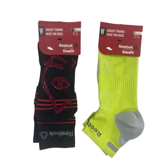 Reebok Women's Crossfit Training Inside Thin Socks Set of 2 - Picture 1 of 5